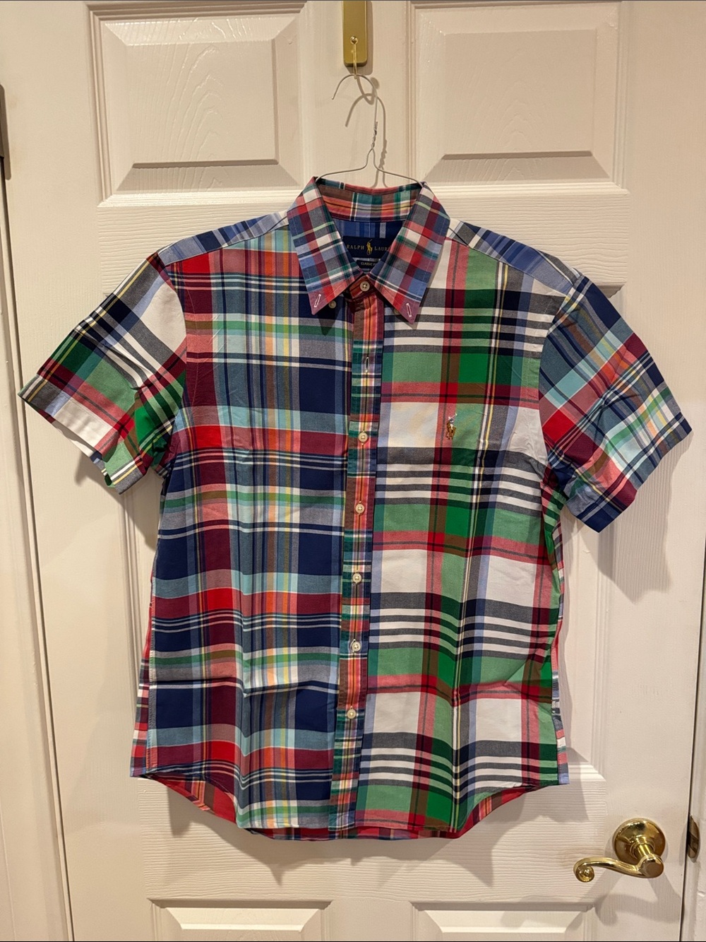 Polo by Ralph Lauren Multi-Plaid Short-Sleeve Button-Down "Fun" Shirt
